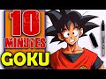 Learn to Draw: GOKU in under 10 MINUTES | ADC in 10
