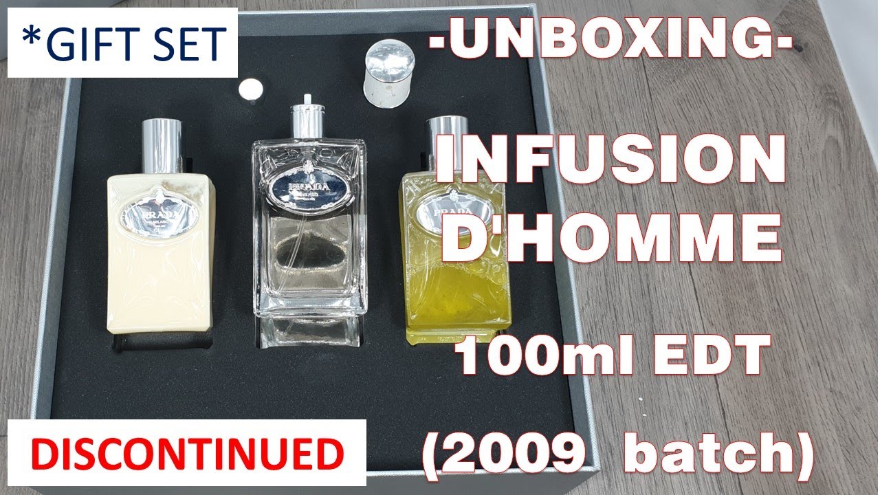Unboxing Infusion d'Homme by Prada (2009 batch) - YouTube