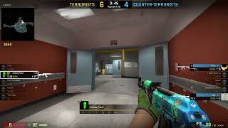 CSGO Nuke 4K Clutch w/ 6 Health Left - AK-47 Ice Coaled - Bayonet Gamma Doppler Phase 4