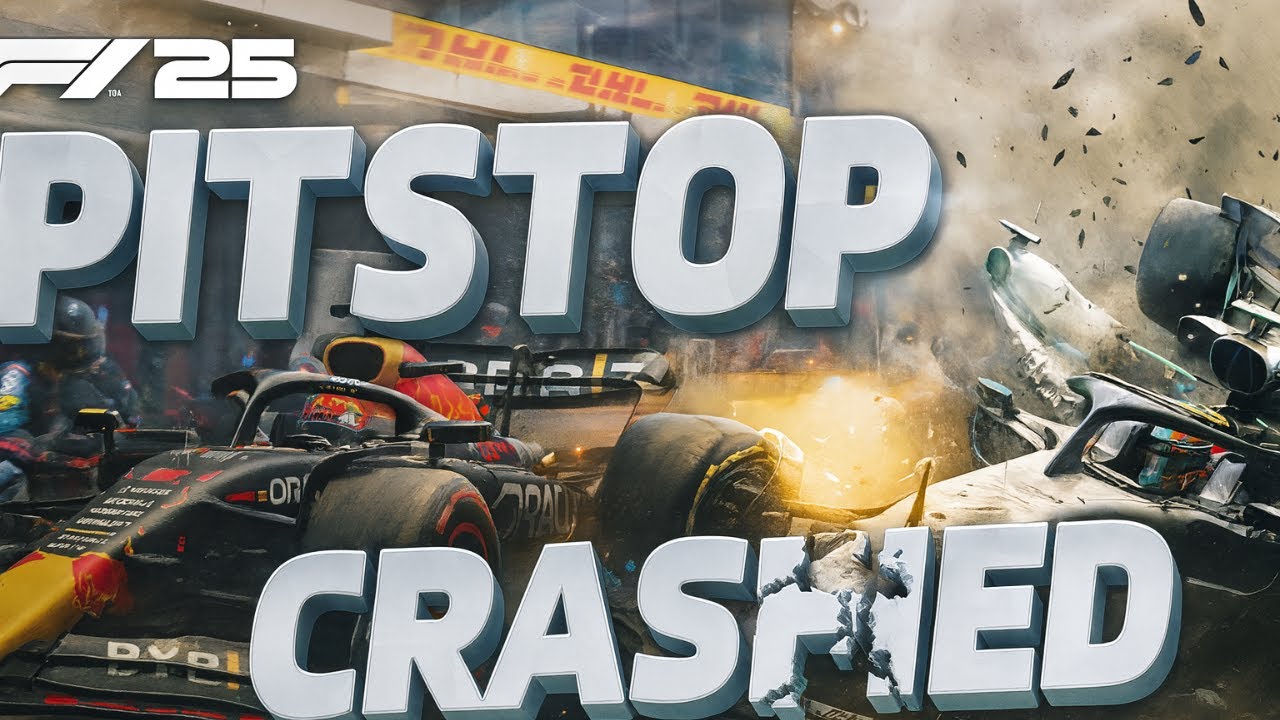 F1 25 Pitstop Disaster! 😱 Huge Crash After the Stop! 💥🏎️