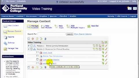 Create and populate module in D2L - Content Area