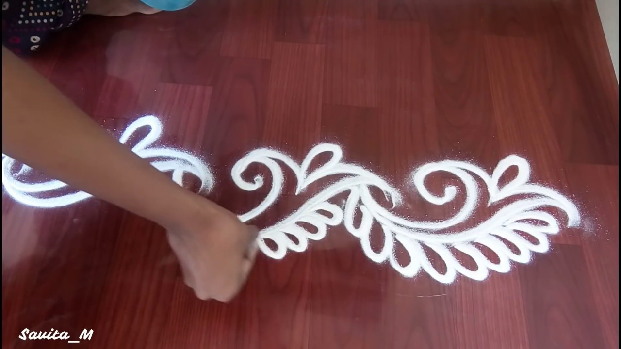 BORDER DESIGNS | Simple Floral Border Designs | Border Rangoli ...