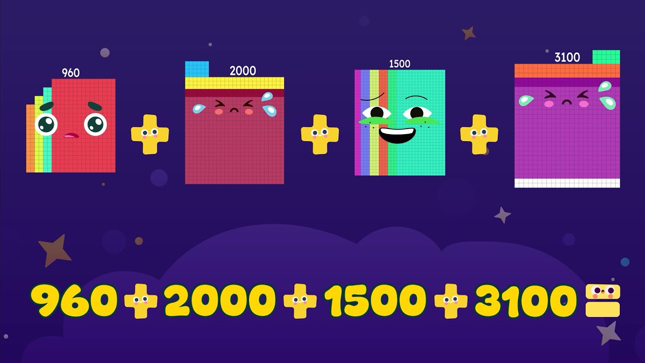 Random Numberblocks Numberblocks | 4 Random Numberblocks Addition | Add Four Number | Sum ...