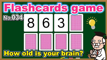 【No.034】Flash Card Games🧠 BRAIN TRAINING 💪 | Less than 20% correct in the 60s!?【9 Questions】