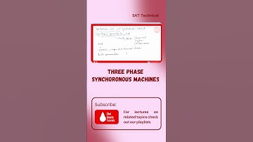 Three Phase Synchronous Machines #shorts #threephasesynchonousmotor  #electricalengineering