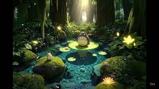 Totoro's Magical Pond | Relaxing Studio Ghibli Animation