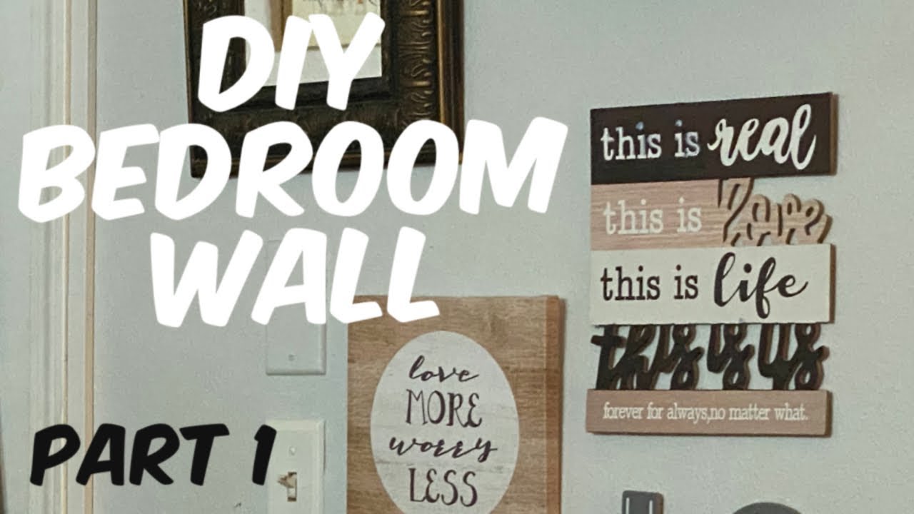 DIY and Decorate with Me Bedroom Wall **REAL TIME** (mostly) Part 1