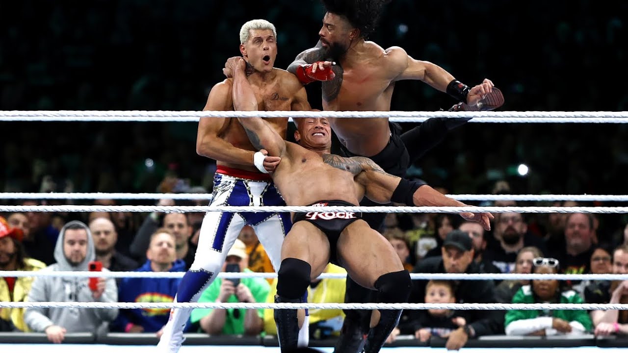 Roman Reigns vs The Rock vs Cody Rhodes 🔥- WWE Championship | Wrestlemania 