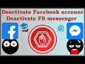 Deactivate Facebook account on PC & deactivate FB messenger app