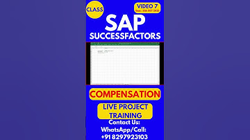 SAP SuccessFactors Compensation Training Online Class 7 13th OCT 2025 #sapsuccessfactorstraining