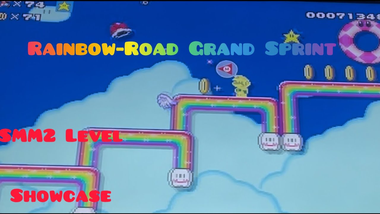 Super Mario Maker 2 Level Showcase: Rainbow-Road Grand Sprint - YouTube