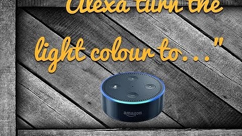 Changing smart bulb colours with Alexa