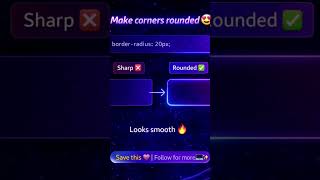 CSS border radius in 5 seconds 😍💻 #shorts