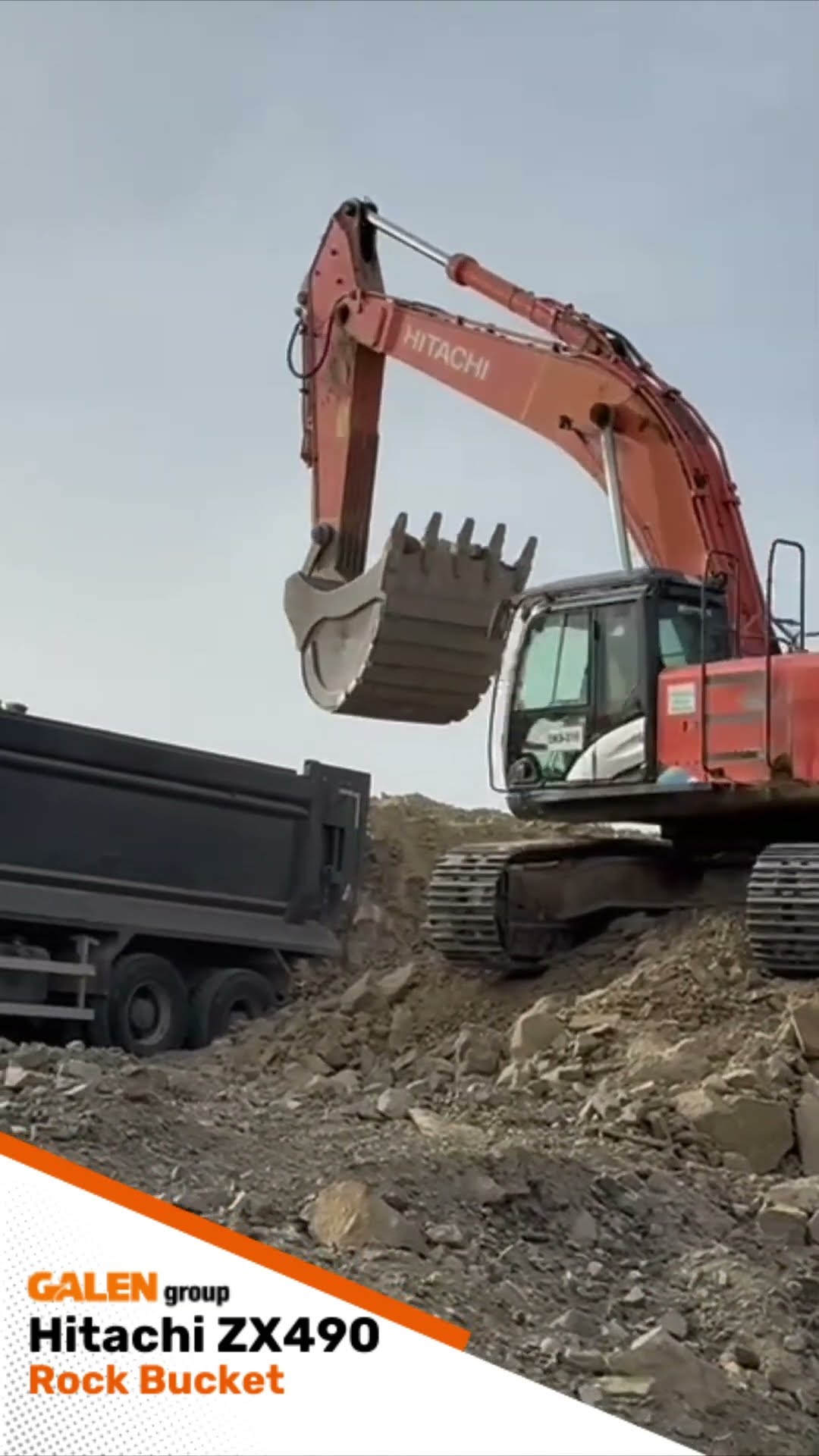 Hitachi ZX490 Rock Bucket | Galen Group - YouTube