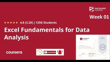 Excel Fundamentals for Data Analysis | Week 1 | All Solutions | Coursera | Free Certificate in Excel