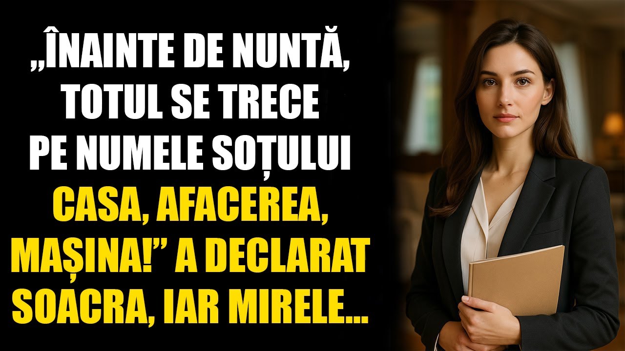 „Înainte de nuntă, totul se trece pe numele soțului — casa, afacerea, mașina!” — a declarat soacra