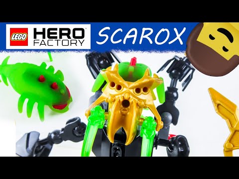 YouTube thumbnail: LEGO HERO FACTORY 44003 Scarox / KBL