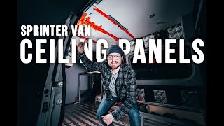 How I Made and Upholstered Marine Vinyl Ceiling Panels with LUAN Plywood in a DIY Sprinter VAN BUILD