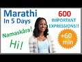 Learn marathi in 5 days  conversation for beginners