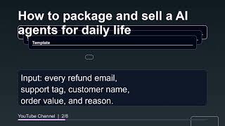 How to package and sell a AI agents for daily life template