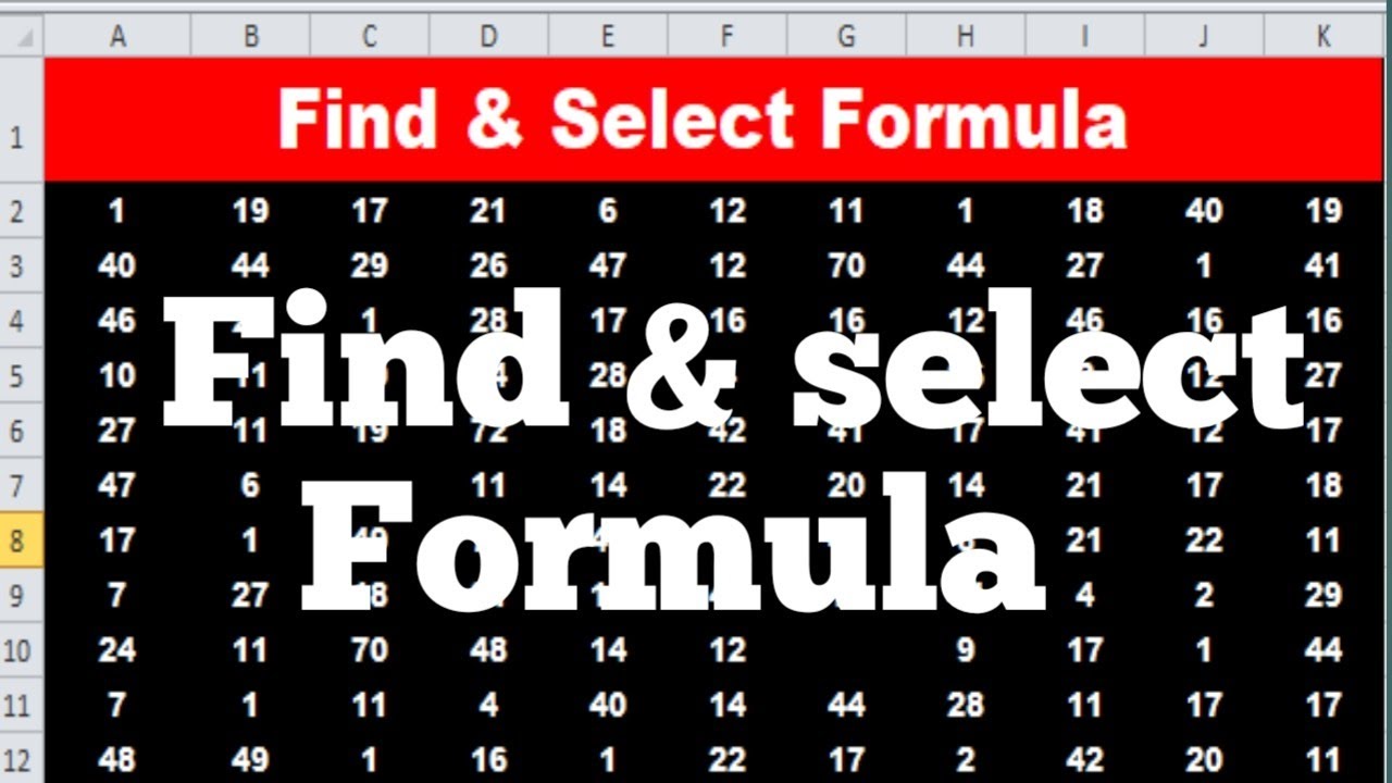 Find & select Formula in ms excel ll ms excel tutorial in hindi ll ...