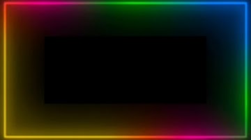 Free Multiple Colors Neony Light Glowing Border Frame Template After Effects LOOP VIDEO Black screen
