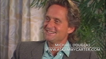 Michael Douglas Fatal Attraction 1987 talks with Jimmy Carter