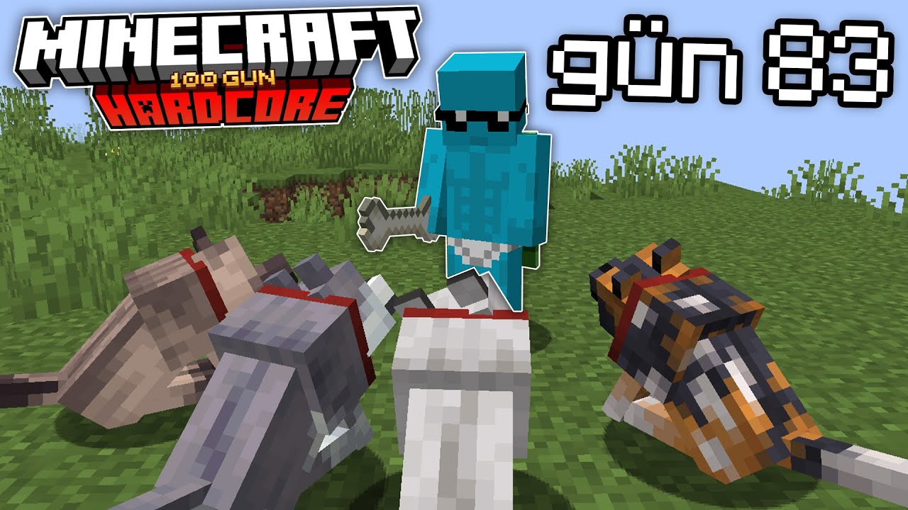 Minecraft Hardcore'da TÜM KURT TÜRLERİNİ Evcilleştirdim!