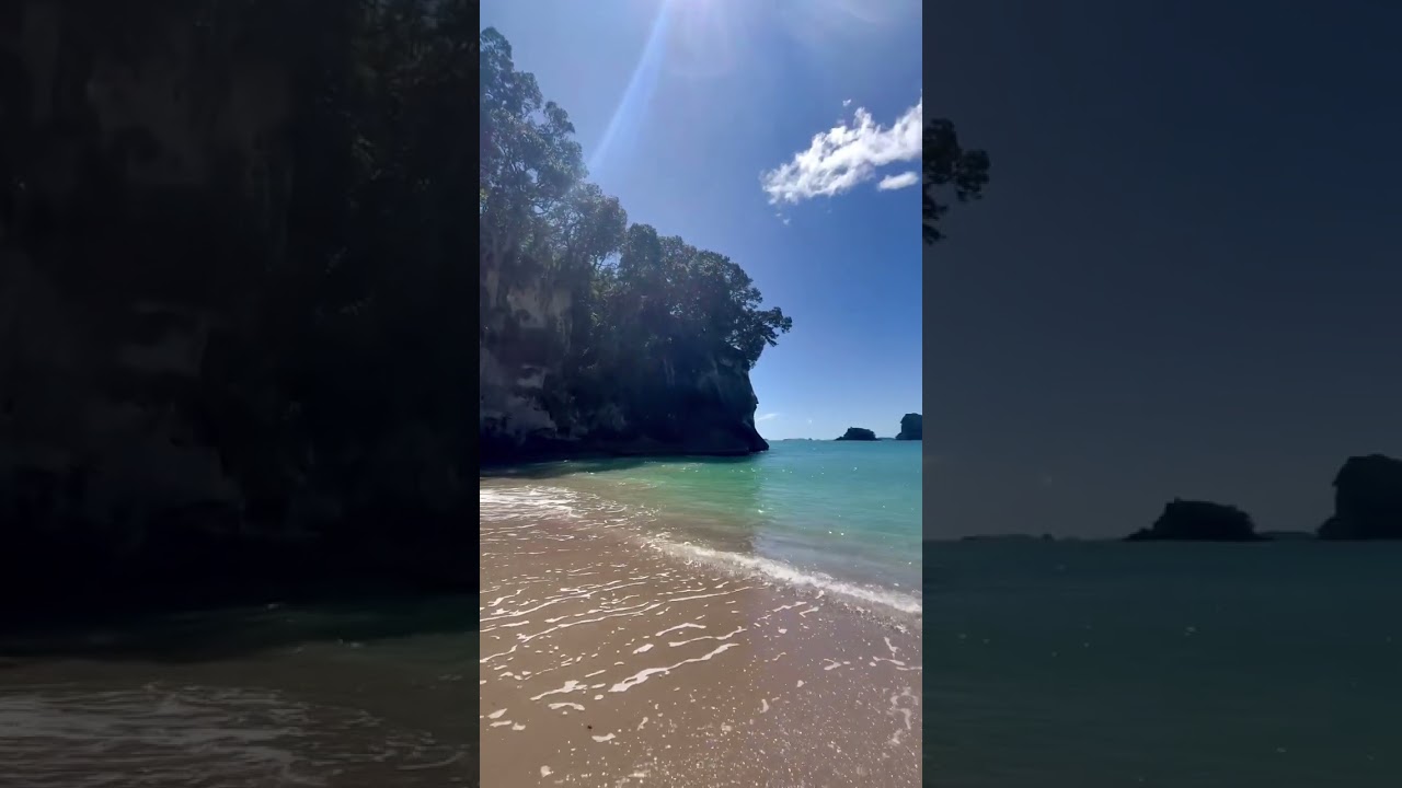 Cathedral Cove is one of the most picturesque spots in the Coromandel, New Zealand ☀️​ 