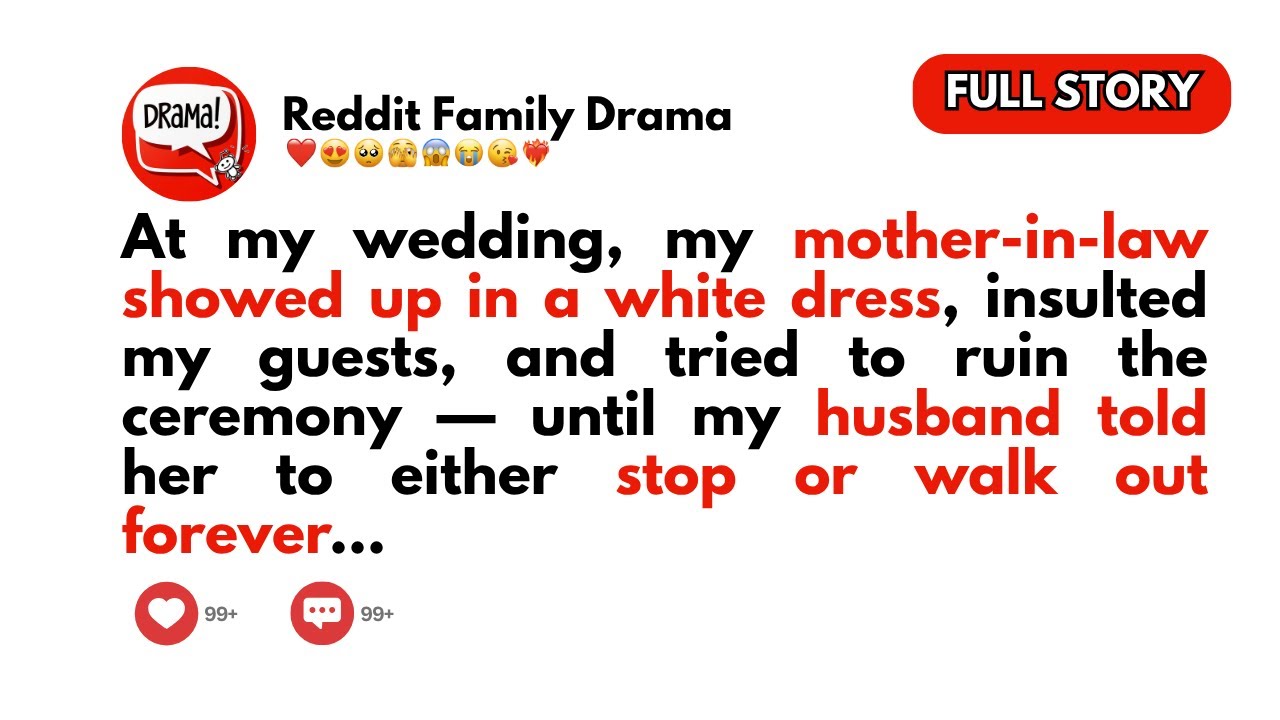 At My Wedding, My Mother-in-Law Wore a White Dress and Tried to Ruin the Ceremony — But My Husband..