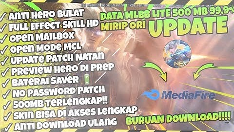 Data ML Lite Full Event 500MB Terbaru Patch Natan | Mlbb Lite | Ml Lite |Cara Atasi Lag Di ML