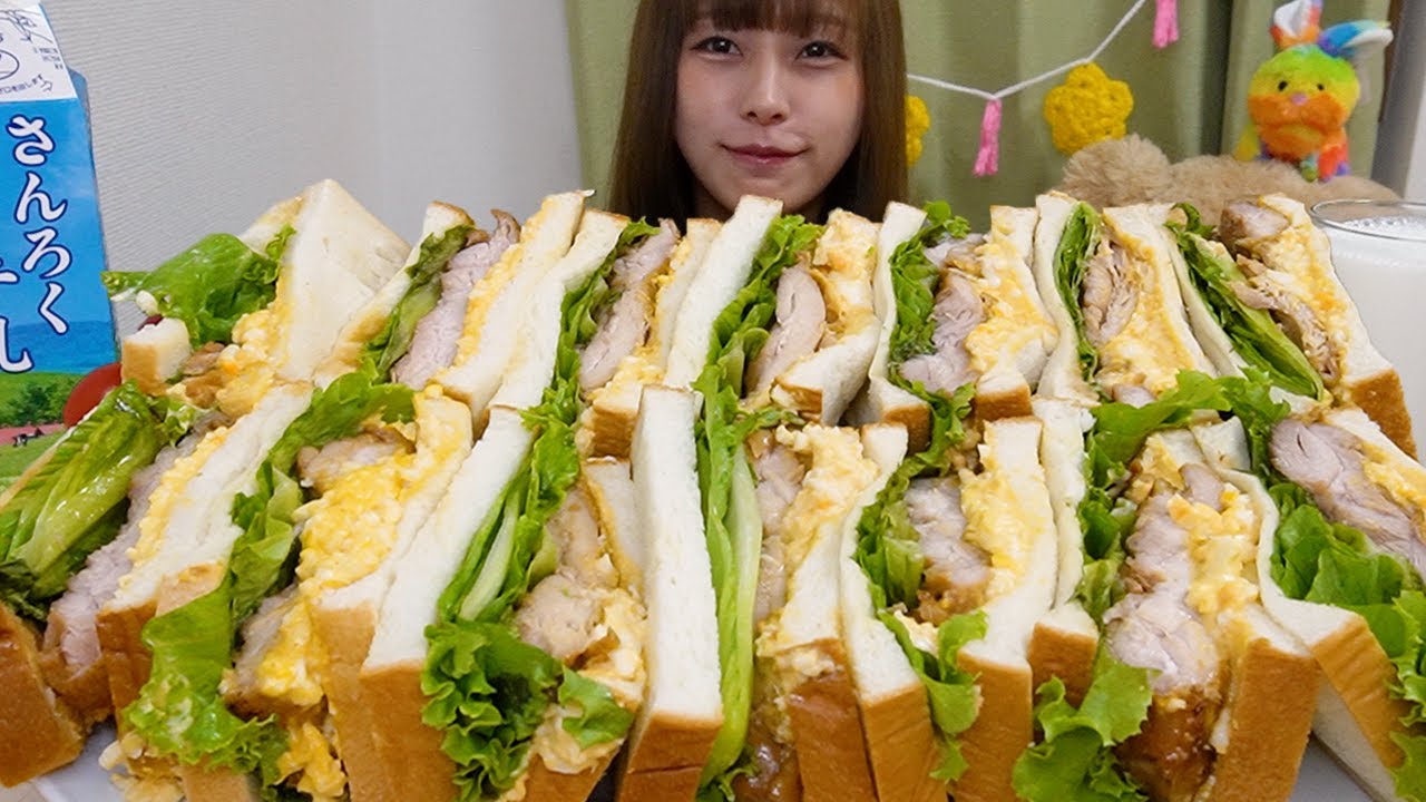 【大食い】手作りてりたまサンドイッチ