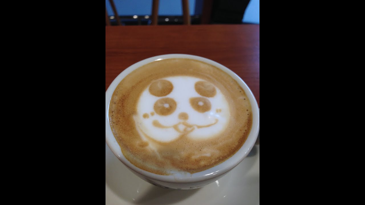 【Design vol.2】latte art "Panda" ラテアート パンダ 作り方 - YouTube
