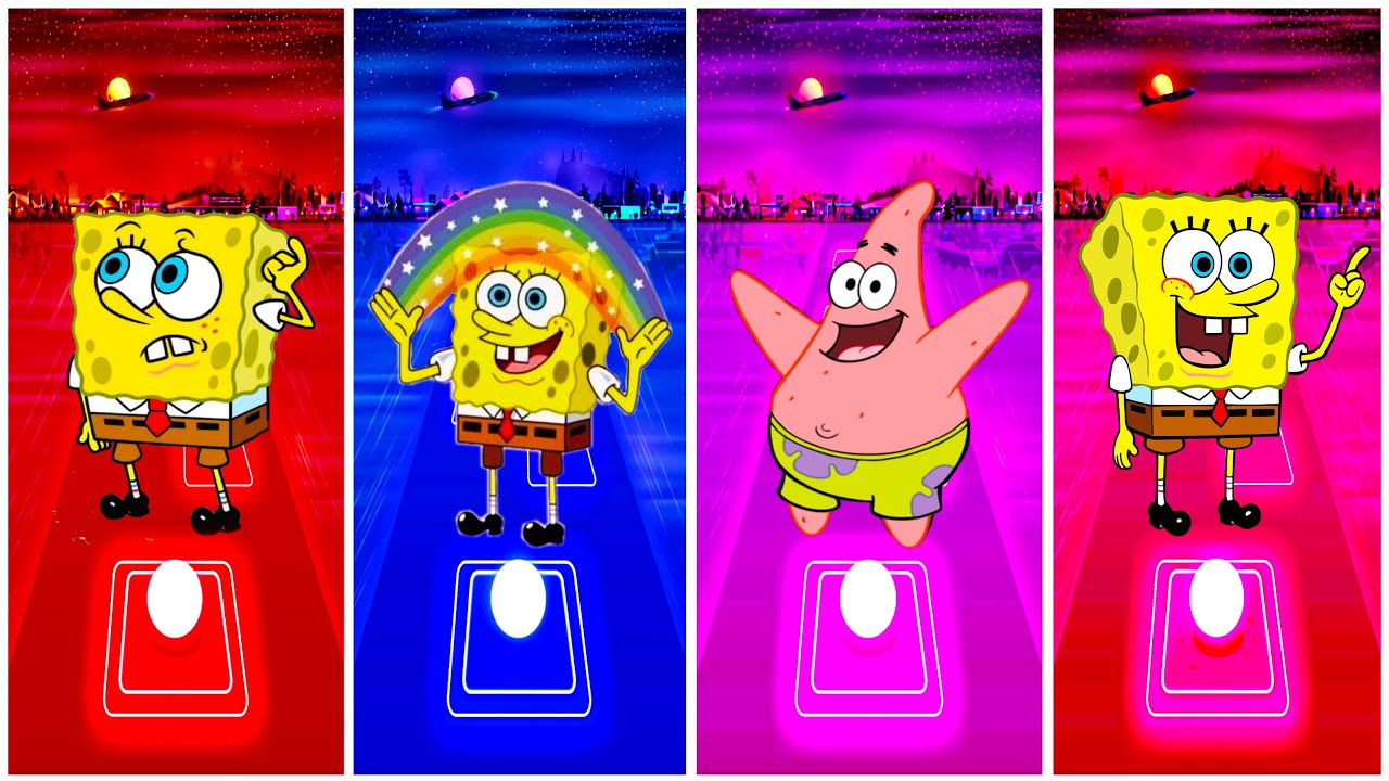 SpongeBob vs Squidward EXE vs Sandy vs Mr. Krabs – Tiles Hop Rush Battle #9