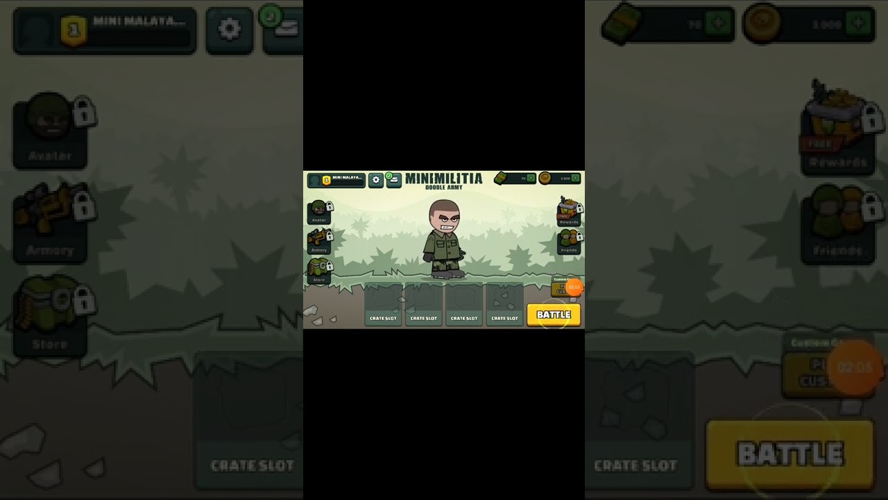 mini militia start settings