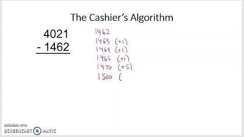 Alternative Subtraction Algorithms