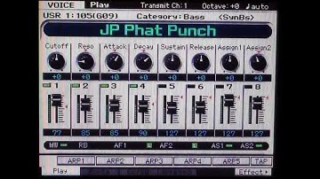 Motif XF : Easy Sounds Phat analog II partie 1 : Panel Voices