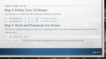 Convert a 1D Array to 2D with Numpy