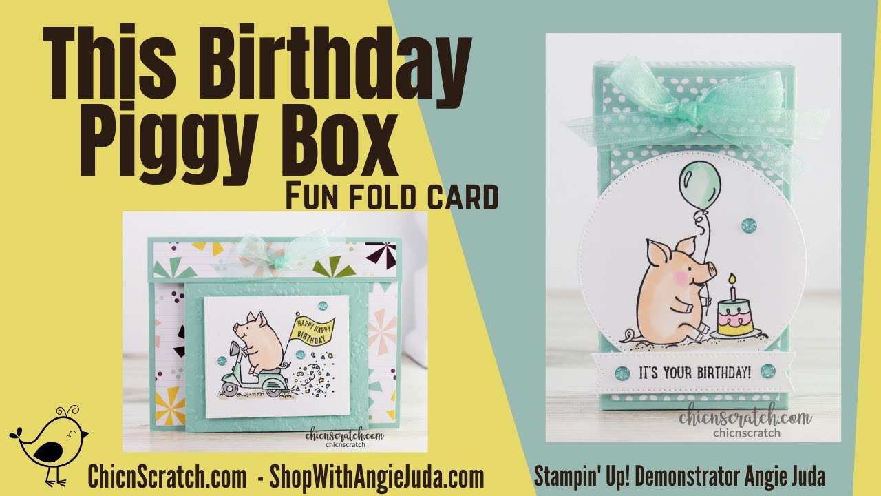 🔴 This Birthday Piggy Box and Fun Fold Card - YouTube