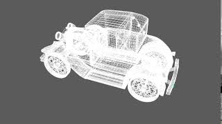 Toy Car Model Wireframe