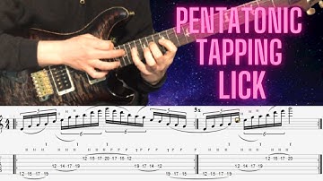 Minor Pentatonic Scale Tapping Lick- With TABs
