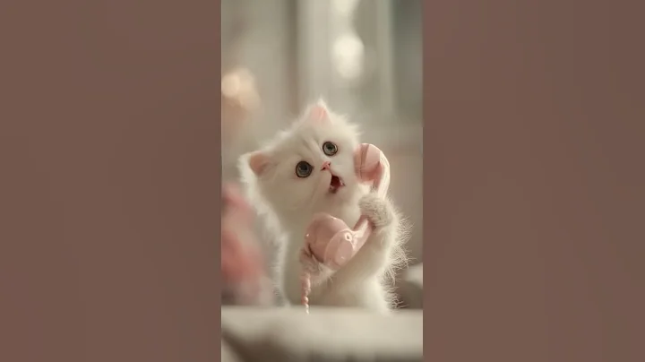 Adorable kitten who focuses on the phone #cat #cute #lipsync #catlover #pets