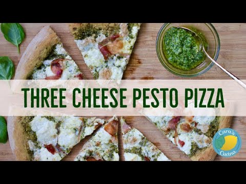 Three Cheese Pesto Pizza Cara Di Falco Cara's Cucina