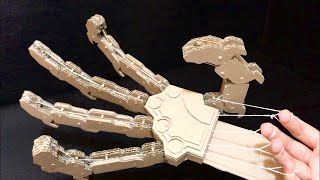 How to make a Mechanical Robot Hand out of Cardboard