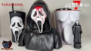 CineMark Exclusive Scream 7 Popcorn Bucket & Cups! All CineMark Exclusives - Ghostface Bust!