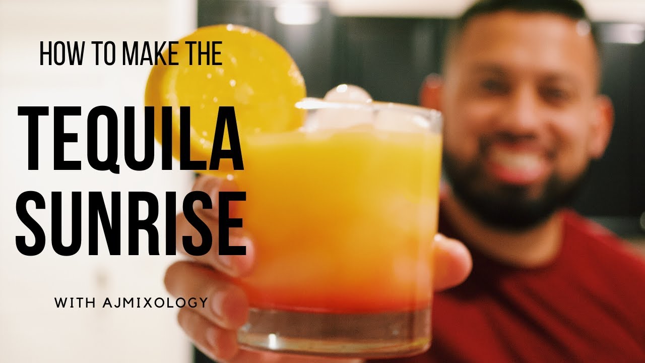 How to make a Tequila Sunrise Tequila Sunrise recipe YouTube