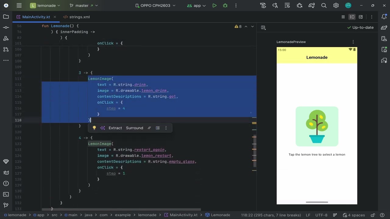 Build the Lemonade App in Android Studio 🍋 | Jetpack Compose Tutorial (Beginner-Friendly Guide)