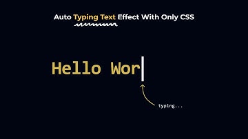 Auto Typing Text Effect with ONLY HTML & CSS | Super Easy 🔥 | (With Source Codes)