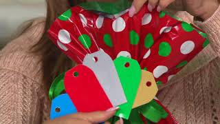 Kringle Express 60pc Easy Drawstring Gift Bags Tags on QVC
