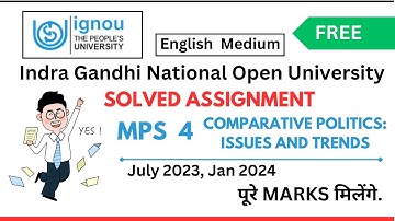 MPS 4 Solved Assignment 2023-24  | English |  by  |  Scholar GUY  |